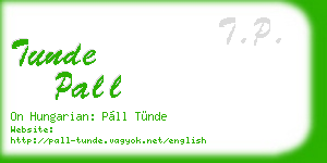 tunde pall business card